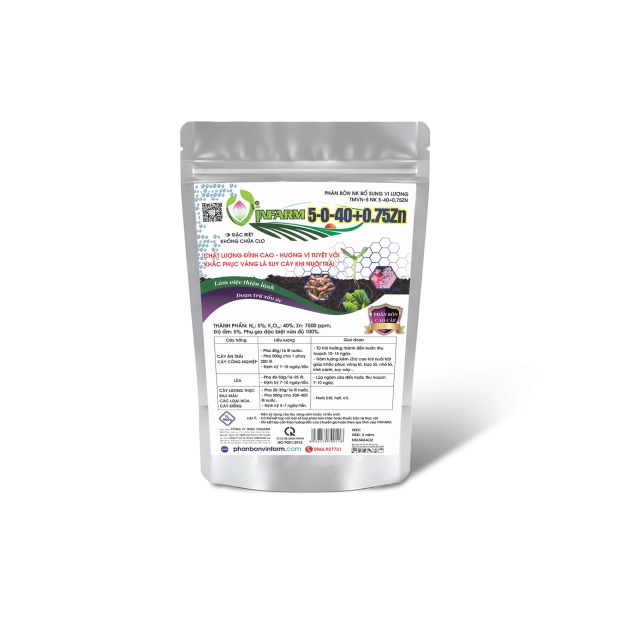 VINFARM 5-0-40 + 0,75Zn (GÓI 500G)
