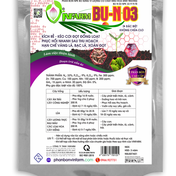 VINFARM BU-N 03 (Gói 1kg)