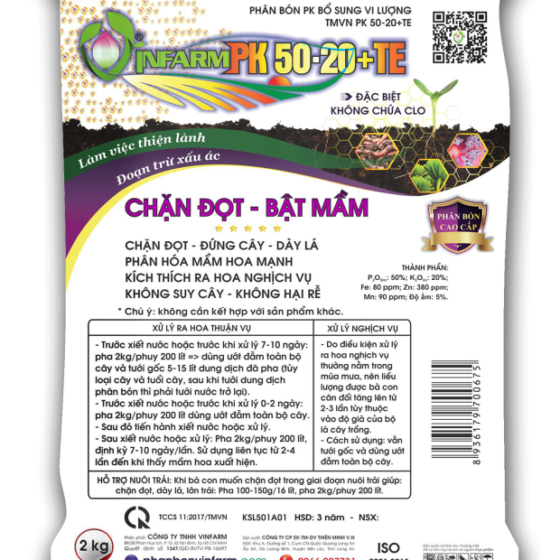 VINFARM PK 50-20+TE – NEW (GÓI 2000g)