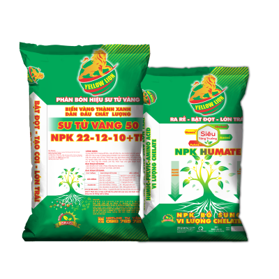 SƯ TỬ VÀNG 50 (NPK- HUMAT- Tan 100%-26A- Bột 25kg